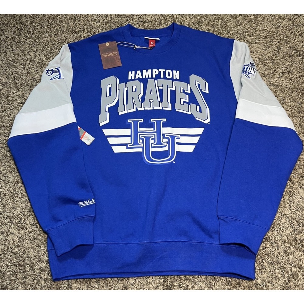 NEW Mitchell & Ness Hampton Pirates NCAA All Over Crewneck 3.0 (Medium)